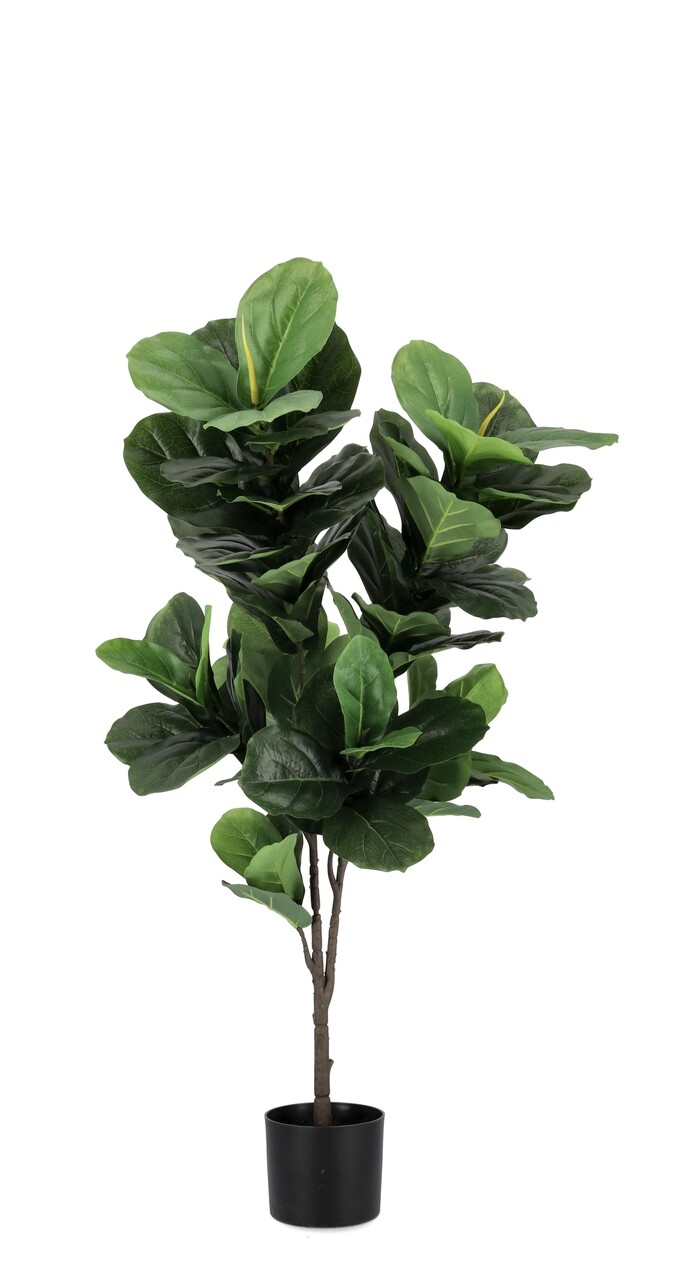 Planta artificiala in ghiveci Ficus, Bizzotto, 55 x 45 x 120 cm, 72 de frunze, verde - imagine 3